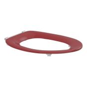 Pressalit Toilet Seat Dania without Cover, Extra Strong Crossbar Hinge (D92) - Red